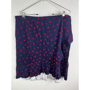 Essentials Polka Dot Skirt‎ Navy Blue Red W38 EU 44/46 Short
